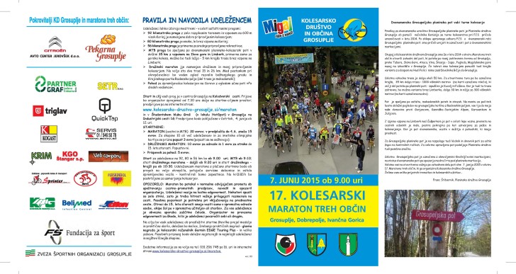 Maraton treh občin in otvoritev dvonamenske vzhodne Grosupeljske poti